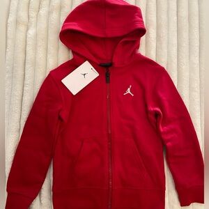 Jordan boys Zip Up Red Jacket Size 6
